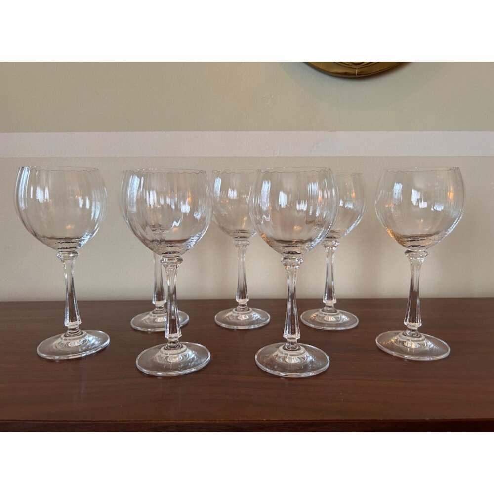 Mikasa Crystal Wine/Water Glasses Melody Goblets 7 6/8 In.